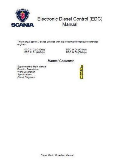 Scania DSC 09, 11, 12 and 14 EDC-3 - electronics manual p1